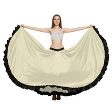 Satin 16 Yard Full Circle Skirt Black Frill | Pro Flow S-3XL S51