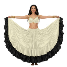 Ultimate Satin 25 Yard 4 Tier Skirt | Black Contrast Flow S-3XL S65