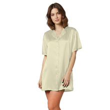 Satin Night Wear Long Shirt | Loose Sleep Shirt Dress S-3XL | 41 Colors S111