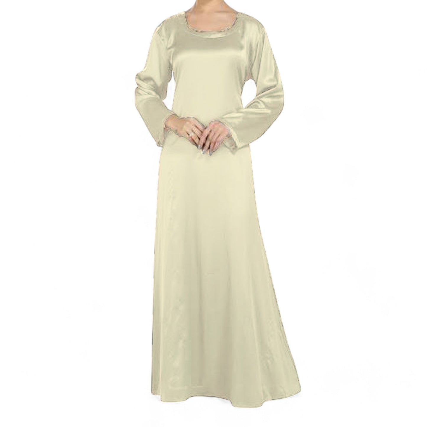 Satin wedding wear Long Gown S121 - Regular Size 1