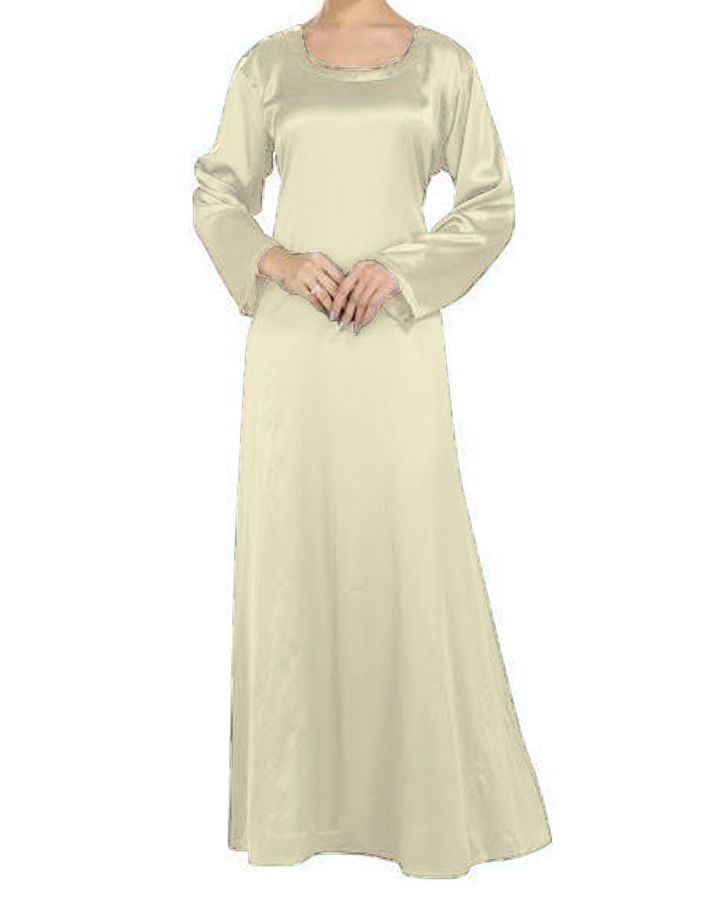 Satin wedding wear Long Gown S121 - Regular Size 1