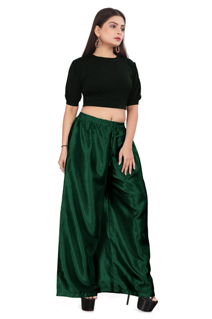 Belly Dance Satin Palazzo Pant For Women /Girls S25-Regular Size 1