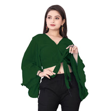 Elegant Chiffon Ruffle Crop Top | Belly Dance Practice & Performance Wear C10