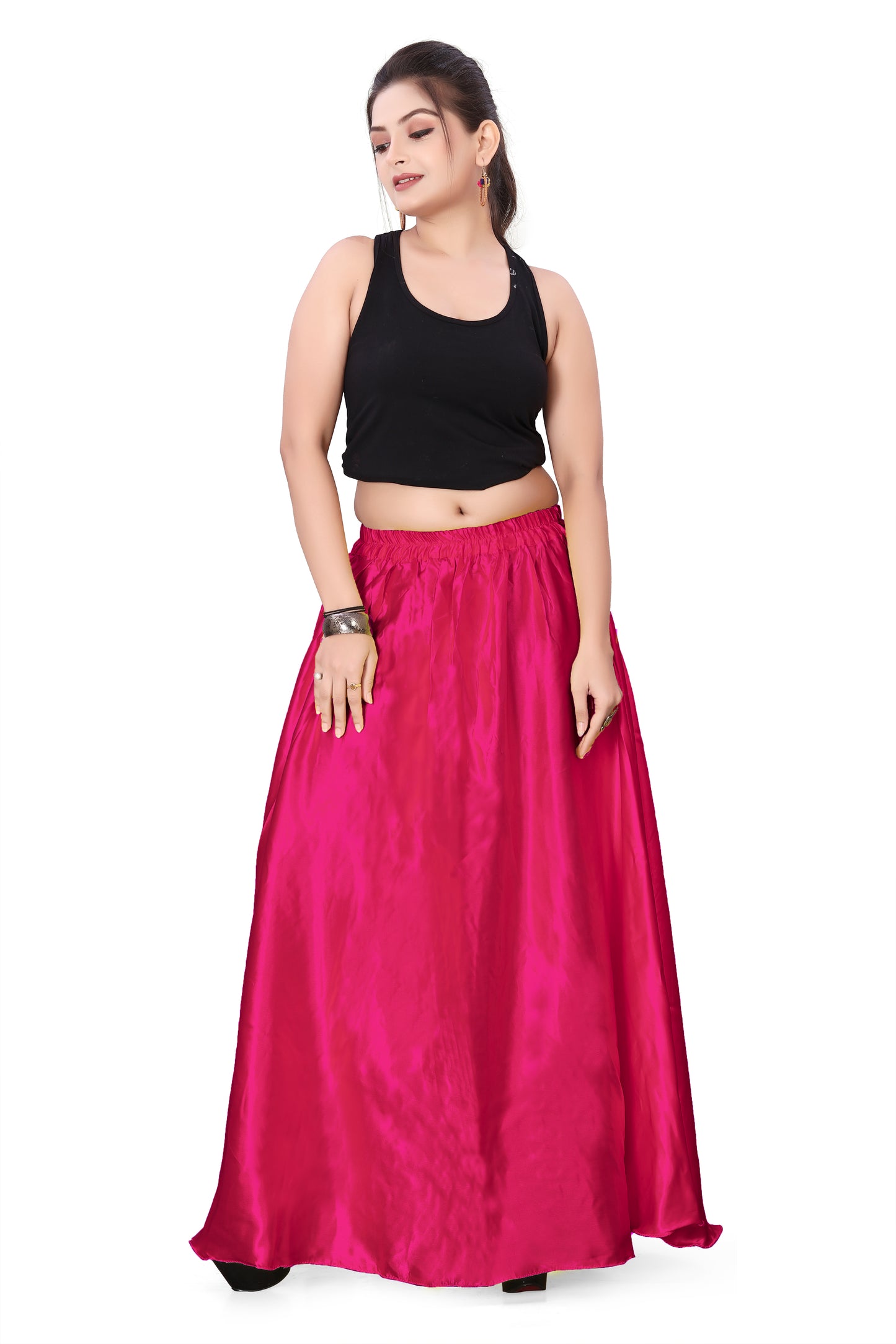 Satin Belly Dance Full Circle Skirt S8-Regular Size 1