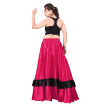 Belly Dance Satin Full Circle Skirt With Frill S33-Regular Size 2