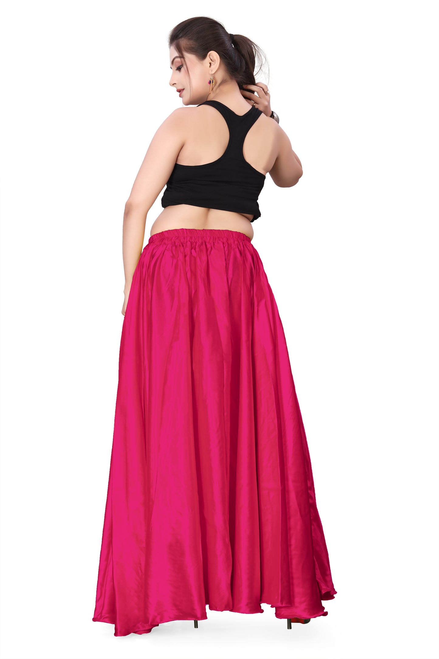 Satin Belly Dance Full Circle Skirt S8-Regular Size 1