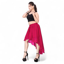 Chiffon Asymmetrical High-Low Skirt | Modern Dance, Lyrical, Belly Dance Fusion C9