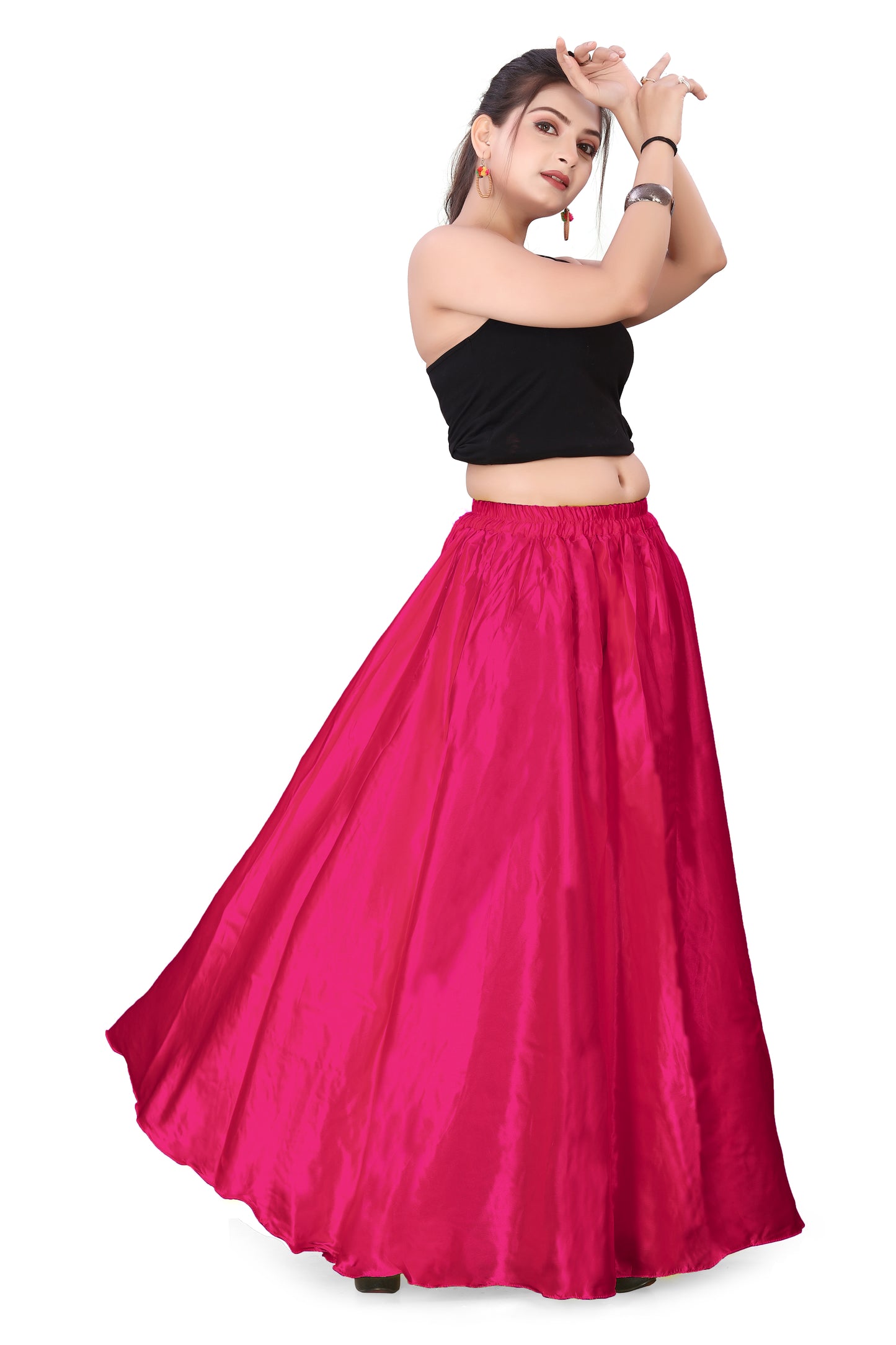 Satin Belly Dance Full Circle Skirt S8-Regular Size 1