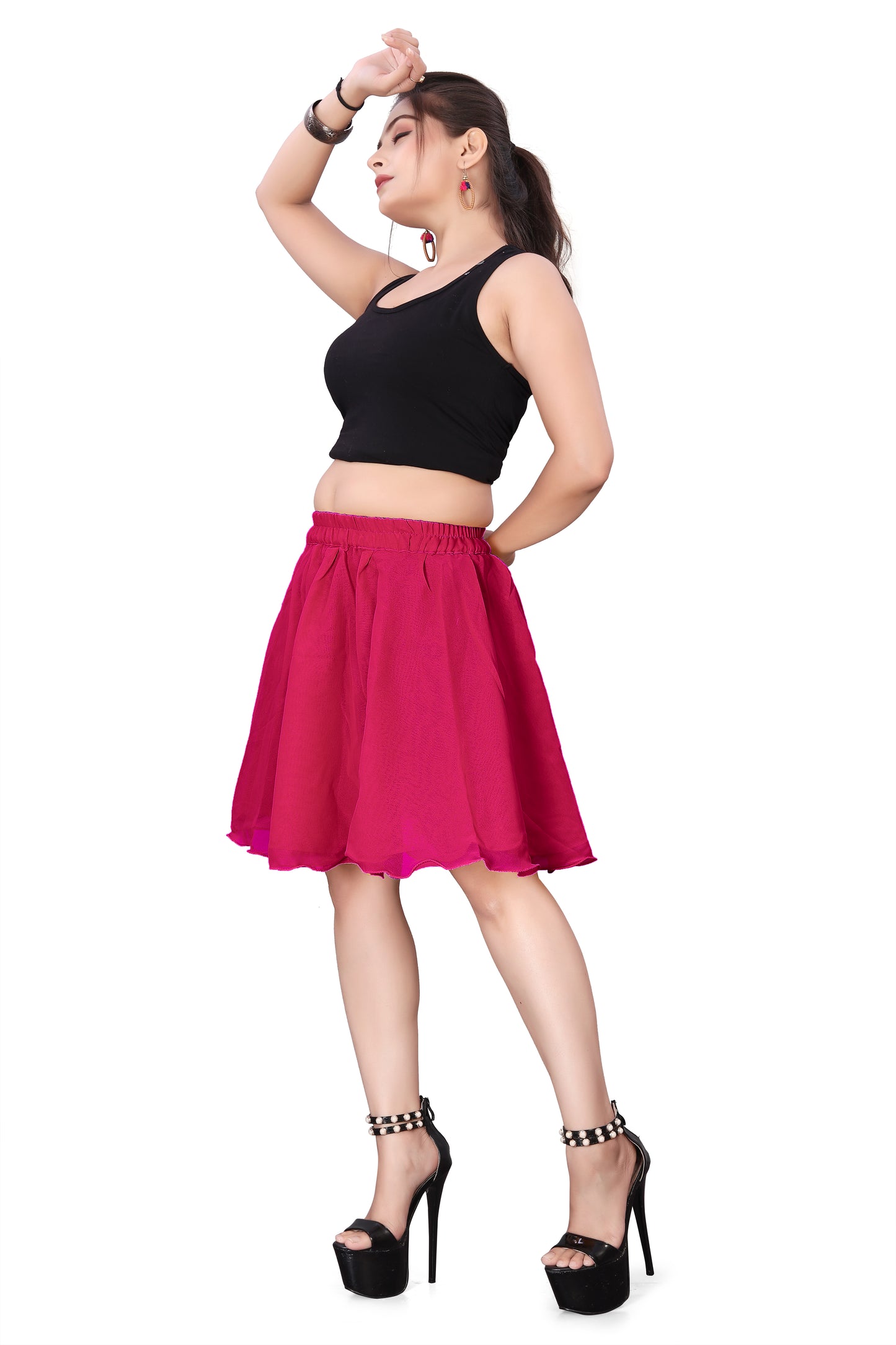 Chiffon Short Skirt Party wear Short Belly Dance Skirt C27- Regular Size 2