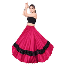 Belly Dance Satin Full Circle Skirt With Frill S33-Regular Size 2