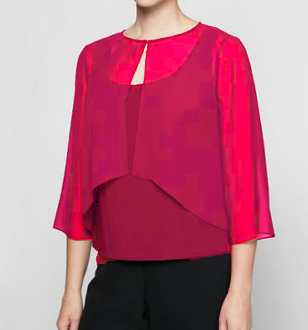 Chiffon sheer Peplum Top C48 - Regular Size 1