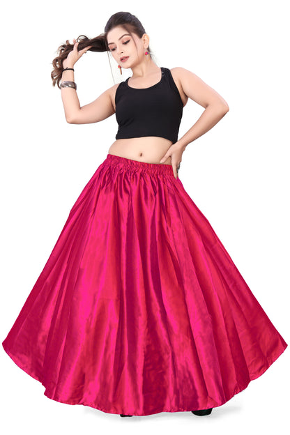 Satin Belly Dance Half Circle Skirt S9-Regular Size 1