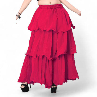 Chiffon 3 Layer Belly Dance Skirt C3- Regular Size 1