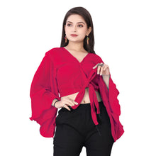 Elegant Chiffon Ruffle Crop Top | Belly Dance Practice & Performance Wear C10