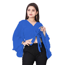 Elegant Chiffon Ruffle Crop Top | Belly Dance Practice & Performance Wear C10