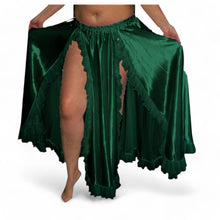 Women Belly Dance Satin 2 Side slite  Skirt S102 - Regular Size 1