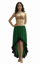 Chiffon Belly Dance Asymmetrical Skirt – 30 Colors, S–5XL | Flowing Tribal & Performance Dance Skirt C22