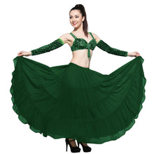 16 Yard 4-Tier Chiffon Belly Dance Skirt | Tribal Fusion Gypsy Full Flow C4