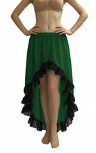 Chiffon Belly Dance Asymmetrical Skirt – 30 Colors, S–5XL | Flowing Tribal & Performance Dance Skirt C22