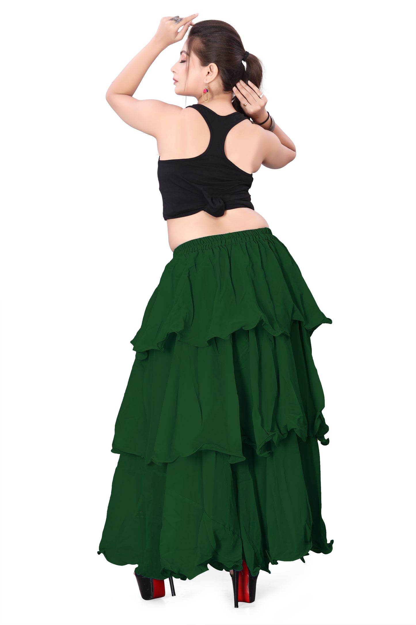 Chiffon 3 Layer Belly Dance Skirt C3- Regular Size 1