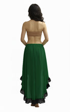 Chiffon Belly Dance Asymmetrical Skirt – 30 Colors, S–5XL | Flowing Tribal & Performance Dance Skirt C22