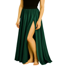 Satin Half Circle Skirt | Side Cut Dance Flow S-3XL | 41 Colors S94
