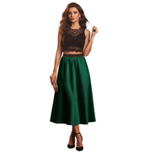 Satin Belly Dance Midi Skirt | Elegant Flow Costume S-3XL | 41 Colors S24