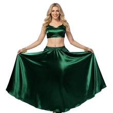 Satin Half Circle Belly Dance Skirt | Elegant Flow S-3XL | 41 Colors S9