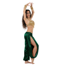 Satin Harem Pants w/ Side Slit | Belly Dance Flow S-3XL | 41 Colors S18