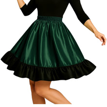 Satin Mini Skirt w/ Black Frill | Party Wear S-3XL | 41 Colors S41