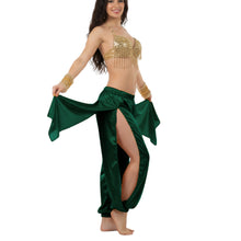 Satin Harem Pants w/ Side Slit | Belly Dance Flow S-3XL | 41 Colors S144