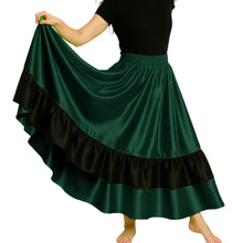 Satin Full Circle Dance Skirt w/ Frill | 360° Flow S-3XL S33