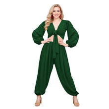 Belly Dance Costume Set: Ruffle Top & Boohoo Harem Pants S-5XL C70