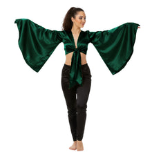 Satin Belly Dance Top | Self-Tie Choli Haut S-3XL | 41 Colors S37