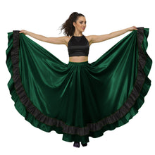 Satin Full Circle Dance Skirt w/ Frill | 360° Flow S-3XL S33-1