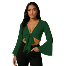 Chiffon Belly Dance Ruffle Top | Full Sleeve Self-Tie S-5XL C69