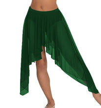 Belly Dance Side Asym Skirt | Sheer Flow | 30 Colors S-5XL C44