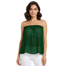 Chiffon Sheer Tube Top | Layering Bandeau S-5XL | 30 Colors C65