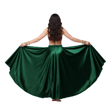 Satin Full Circle Belly Dance Skirt | 360° Flow Gown S-5XL S69