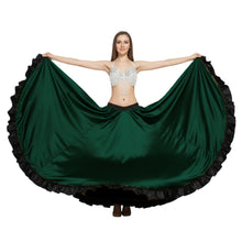 Satin 16 Yard Full Circle Skirt Black Frill | Pro Flow S-3XL S51
