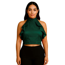 Satin Crop Top | Fancy Party Wear Blouse S-3XL | 41 Colors S92
