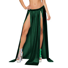 Satin Maxi Skirt Front Slit | Full Length Party Wear S-3XL S96