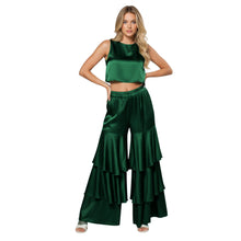 Satin 3-Layer Palazzo Pants | Wide Leg Party Trousers S-3XL | 41 Colors S97