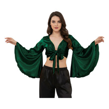 Satin Belly Dance Top | Self-Tie Choli Haut S-3XL | 41 Colors S29