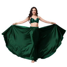 Satin Full Circle Belly Dance Skirt | 360° Flow Gown S-5XL S69