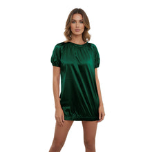 Satin Round Neck T-Shirt | Silky Short Sleeve Top S-3XL | 41 Colors S106