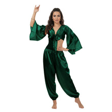 Satin Belly Dance Harem & Top Set | Full Costume S-3XL | 41 Colors S40