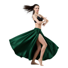 Satin Full Circle Skirt | Side Cut Belly Dance Flow S-3XL | 41 Colors S93