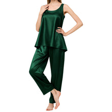 Satin Nightwear Top + Palazzo Set | Luxury Pajamas S-3XL | 41 Colors S21