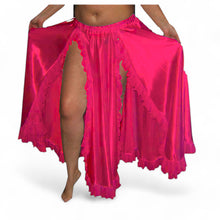 Women Belly Dance Satin 2 Side slite  Skirt S102 - Regular Size 1